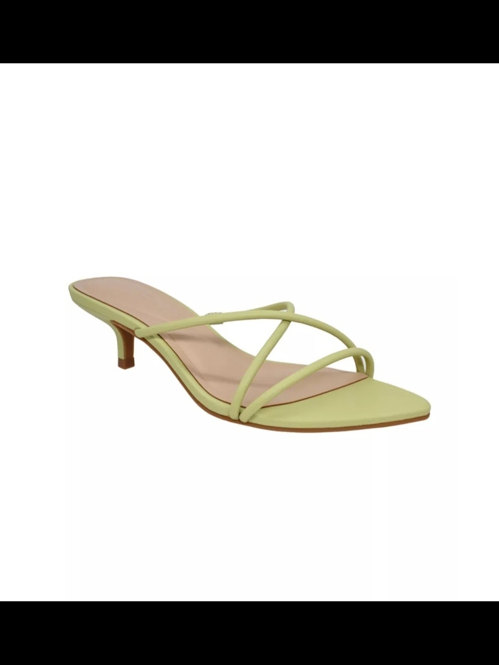 new directions Lime Green Strappy Kitten Heel Slide
